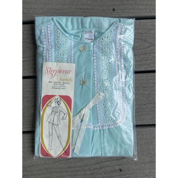 jcpenney Other - Vintage Gaymode Penney’s ILGWU Blue Pajama Set Size Large Cottage Grannycore